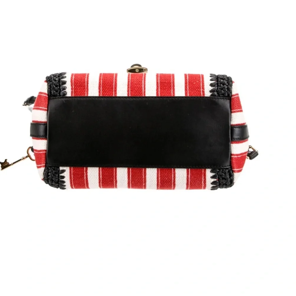 Authentictic Dolce and Gabbana raffia trimmed handle bag - Picture 7 of 14